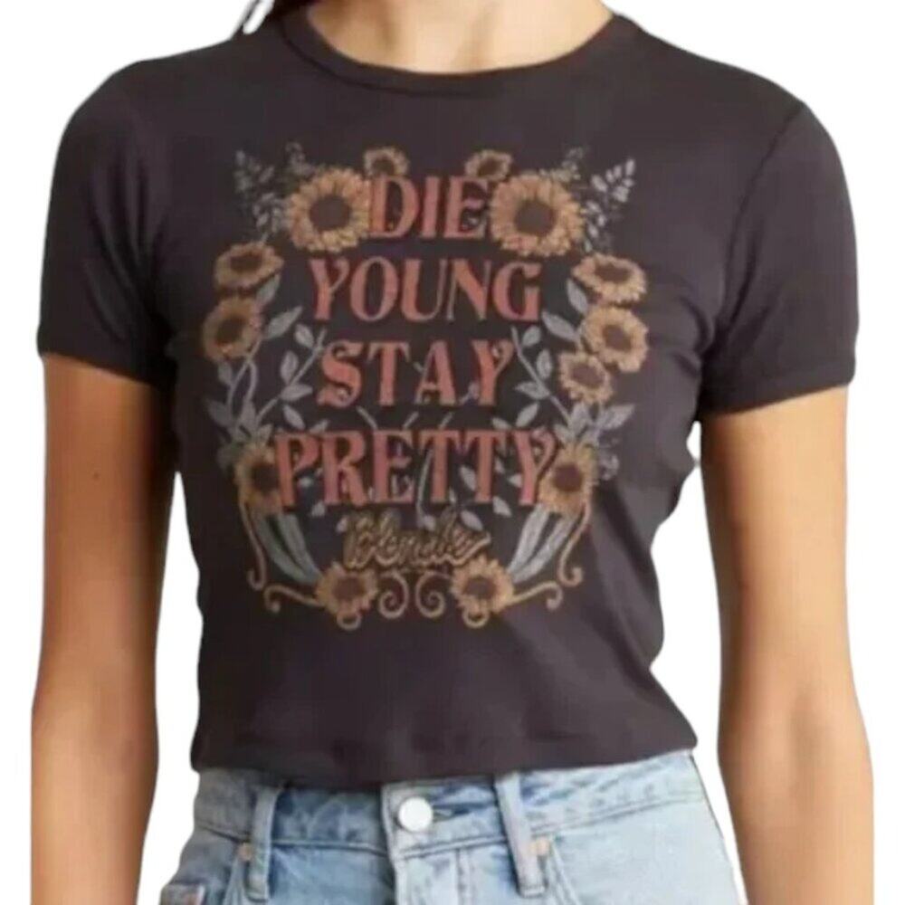 The Vinyl Icons Blondie Die Young Stay Pretty Graphic T-shirt Size Medium NWOT